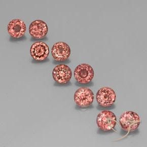 6.99ctw Natural Rosado medio granate malayo, Redondo, VS