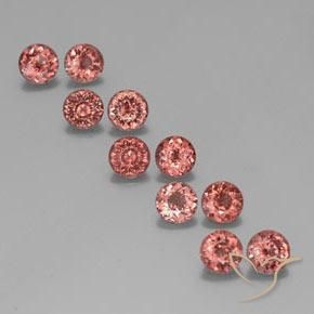 6.11ctw Natural Rosa rosado granate malayo, Redondo, VS