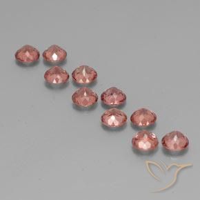 Gemas de granate malayo Rosa rosado natural de 6.11 ct, Redondo, VS