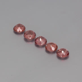 Gemas de granate malayo rosa natural de 4,00 ct, corte redondo, VS