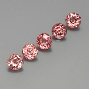 Gemas de granate malayo naranja natural de 3,92 ct, corte redondo, VS