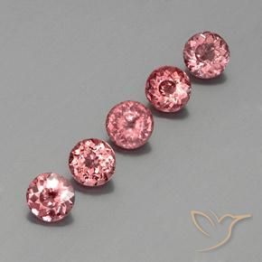 Gemas de granate malayo Rojo ponche de frutas natural de 3.82 ct, Redondo, VS