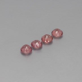 Gemas de granate malayo rosa natural de 3,30 ct, corte redondo, VS
