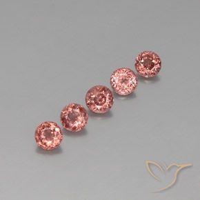 Gemas de granate malayo Rosado frambuesa natural de 4.48 ct, Redondo, VS