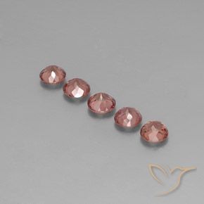 Gemas de granate malayo Rosado frambuesa natural de 4.48 ct, Redondo, VS