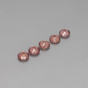 Gemas de granate malayo rosa natural de 3,45 ct, corte redondo, VS