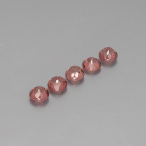 Gemas de granate malayo rosa natural de  ct, corte redondo, VS