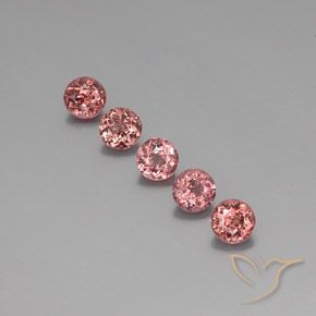 4.38ctw Natural Rosa rosado granate malayo, Redondo, VS, Photo A