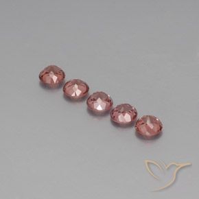 Gemas de granate malayo Rosa rosado natural de 4.38 ct, Redondo, VS