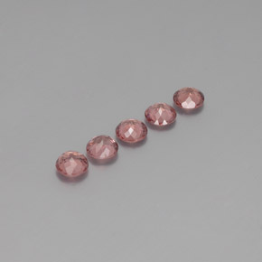 Gemas de granate malayo rosa natural de 2,95 ct, corte redondo, VS