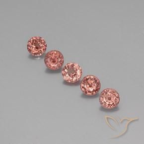 4.49ctw Natural Rosado medio granate malayo, Redondo, VS