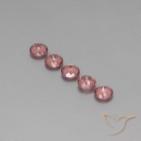 Gemas de granate malayo Rosado medio natural de 4.05 ct, Redondo, VS