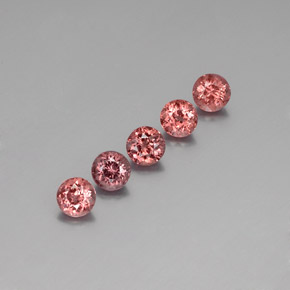 Gemas de granate malayo naranja natural de 4,47 ct, corte redondo, VS