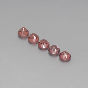 Gemas de granate malayo naranja natural de 4,47 ct, corte redondo, VS