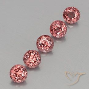 Gemas de granate malayo Rosado frambuesa natural de 4.32 ct, Redondo, VS