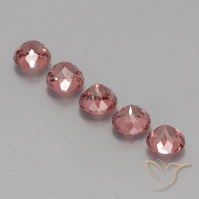 Gemas de granate malayo Rosado frambuesa natural de 4.32 ct, Redondo, VS