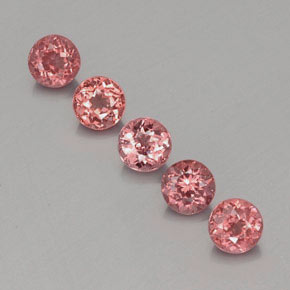 Gemas de granate malayo Rosado natural de 3.51 ct, Corte Redondo, VS