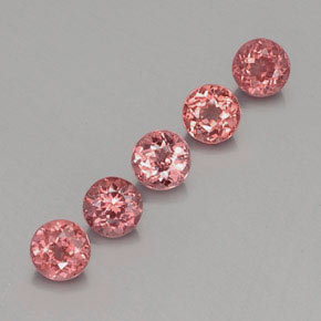 Gemas de granate malayo Rosado natural de 3.51 ct, Corte Redondo, VS