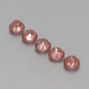 Gemas de granate malayo Rosado natural de 3.51 ct, Corte Redondo, VS