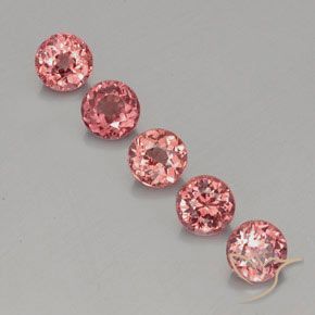4.03ctw Natural Rosa rosado granate malayo, Redondo, VS