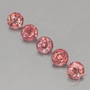4.26ctw Natural Rosa rosado granate malayo, Redondo, VS