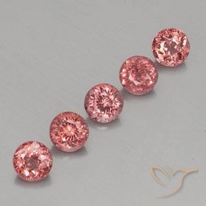 Gemas de granate malayo Rosa rosado natural de 4.26 ct, Redondo, VS