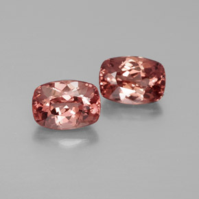 Gemas de granate malayo rosa natural de  ct, corte cojín, VS