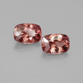 Gemas de granate malayo rosa natural de  ct, corte cojín, VS