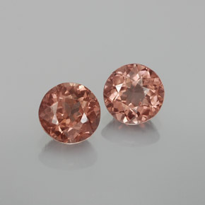 Gemas de granate malayo rosa natural de  ct, corte redondo, VS