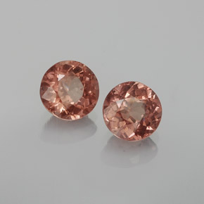 Gemas de granate malayo rosa natural de  ct, corte redondo, VS