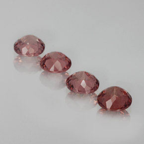 Gemas de granate malayo rosa natural de  ct, corte redondo, VS