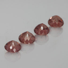 Gemas de granate malayo rosa natural de 4,17 ct, corte redondo, VS