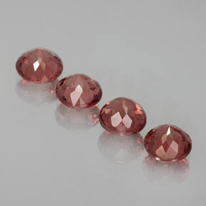 Gemas de granate malayo rojo natural de 3,47 ct, corte redondo, VS