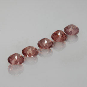 Gemas de granate malayo rosa natural de  ct, corte redondo, VS