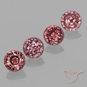 Gemas de granate malayo Rosa oscuro natural de 3.21 ct, Redondo, VS