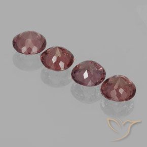 Gemas de granate malayo Rosa oscuro natural de 3.21 ct, Redondo, VS
