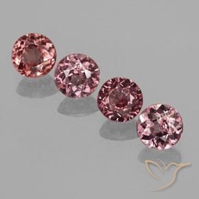 Gemas de granate malayo Rosa oscuro natural de 3.05 ct, Redondo, VS
