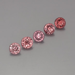 Gemas de granate malayo Rosado natural de 3.92 ct, Corte Redondo, VS