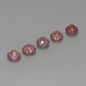 Gemas de granate malayo Rosado natural de 3.92 ct, Corte Redondo, VS