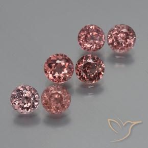 Gemas de granate malayo Rosa oscuro natural de 4.57 ct, Redondo, VS