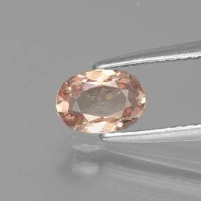 Granate malayo naranja natural de 0,76 ct, corte óvalo, VS