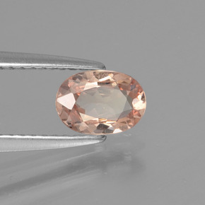 Granate malayo naranja natural de 0,76 ct, corte óvalo, VS