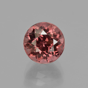 Granate malayo rosa natural de 3,11 ct, corte redondo, VS