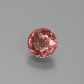 Granate malayo rosa natural de 1,30 ct, corte redondo, VS