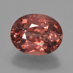 Granate malayo rosa natural de 3,48 ct, corte óvalo, VS