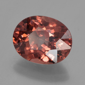Granate malayo rosa natural de 3,48 ct, corte óvalo, VS