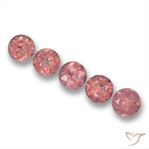 4.25ctw Natural Rosa rosado granate malayo, Redondo, VS