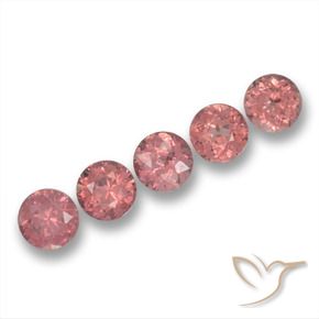 Gemas de granate malayo Rosa rosado natural de 4.25 ct, Redondo, VS