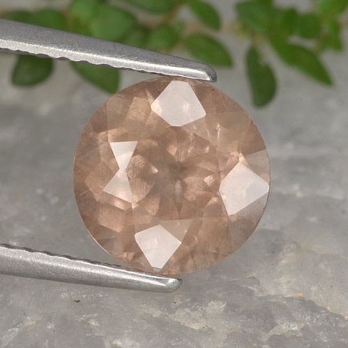 Granate malayo rosa natural de 2,33 ct, corte redondo, VS