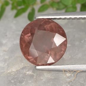 granate malayo Rosa borgoña natural de 2.85 ct, Corte Redondo, VS